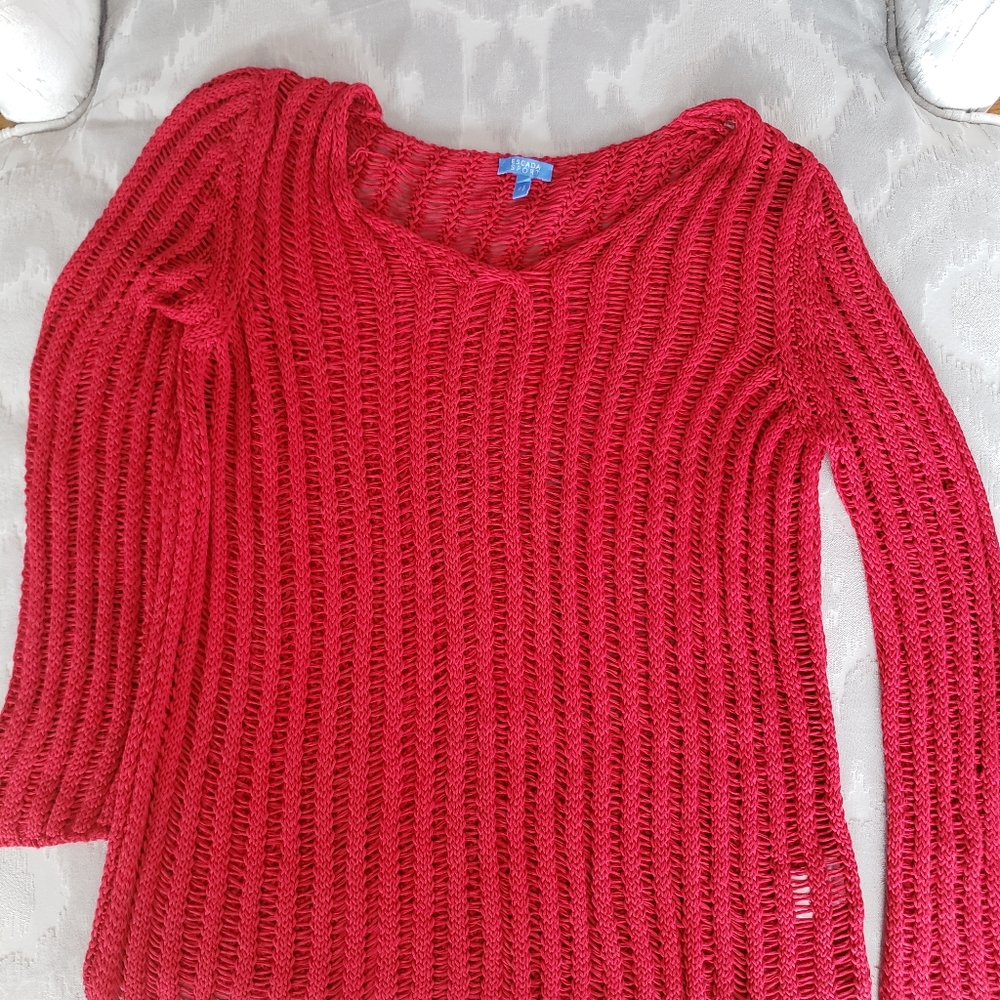 Escada Sport Red Knit Sweater Large